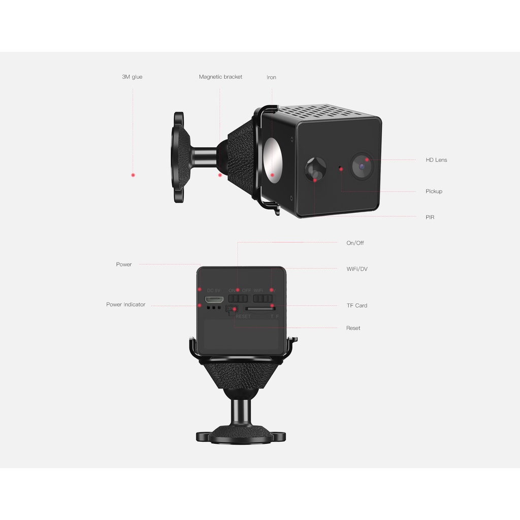กล้องวงจรปิดไร้สายชาร์จได้ Wi-Fi Vstarcam CB73  แบตในตัวชัด บันทึกเสียงได้ ชัด1080P พกพาติดตั้งง่าย